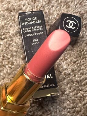 CHANEL Rouge Hydrabase Creme Lipstick 100 Aura - Soft Rose